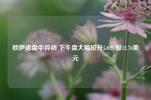 欧伊诺盘中异动 下午盘大幅拉升5.02%报12.76美元