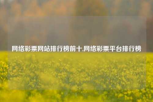 网络彩票网站排行榜前十,网络彩票平台排行榜