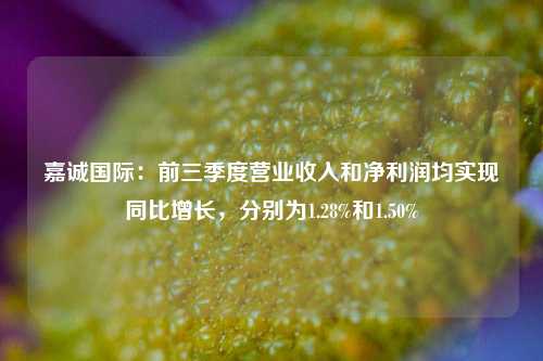 嘉诚国际：前三季度营业收入和净利润均实现同比增长，分别为1.28%和1.50%