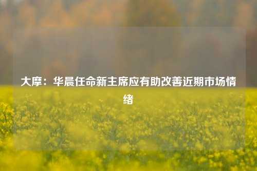 大摩：华晨任命新主席应有助改善近期市场情绪