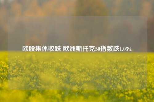 欧股集体收跌 欧洲斯托克50指数跌1.03%