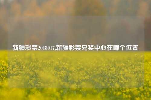 新疆彩票2018017,新疆彩票兑奖中心在哪个位置