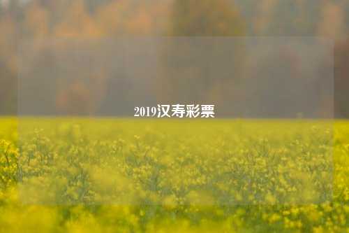 2019汉寿彩票