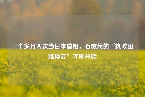 一个多月两次当日本首相，石破茂的“执政困难模式”才刚开始