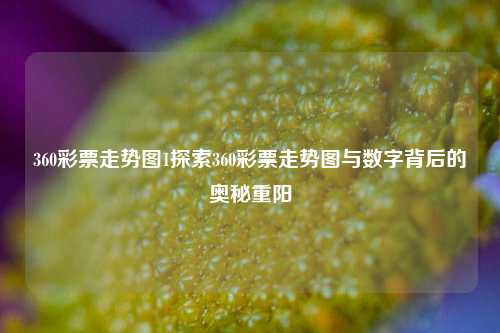 360彩票走势图1探索360彩票走势图与数字背后的奥秘重阳