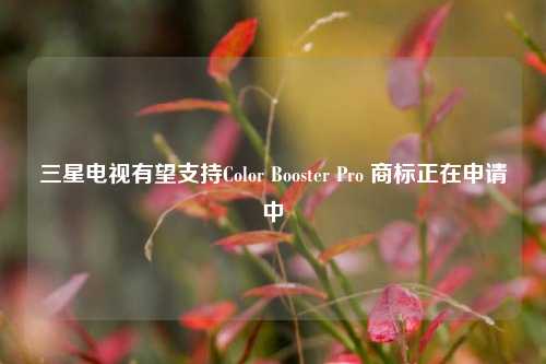 三星电视有望支持Color Booster Pro 商标正在申请中