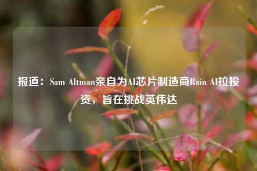 报道：Sam Altman亲自为AI芯片制造商Rain AI拉投资，旨在挑战英伟达