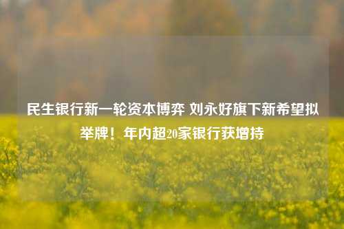 民生银行新一轮资本博弈 刘永好旗下新希望拟举牌！年内超20家银行获增持