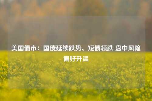 美国债市：国债延续跌势、短债领跌 盘中风险偏好升温