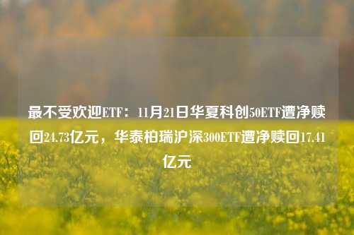 最不受欢迎ETF：11月21日华夏科创50ETF遭净赎回24.73亿元，华泰柏瑞沪深300ETF遭净赎回17.41亿元