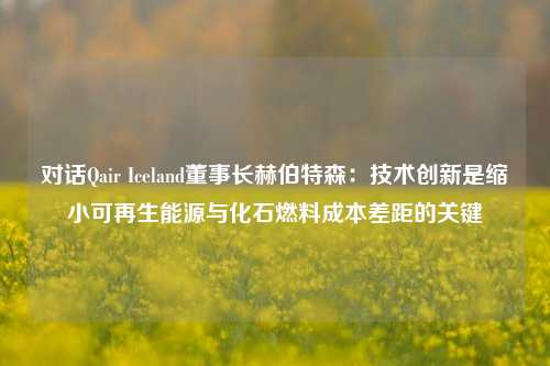 对话Qair Iceland董事长赫伯特森：技术创新是缩小可再生能源与化石燃料成本差距的关键