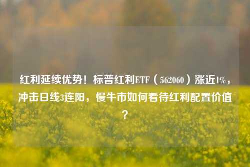 红利延续优势！标普红利ETF（562060）涨近1%，冲击日线3连阳，慢牛市如何看待红利配置价值？