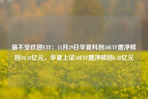 最不受欢迎ETF：11月29日华夏科创50ETF遭净赎回10.48亿元，华夏上证50ETF遭净赎回6.38亿元