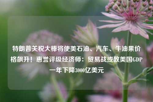 特朗普关税大棒将使美石油、汽车、牛油果价格飙升！惠誉评级经济师：贸易战或致美国GDP一年下降3000亿美元