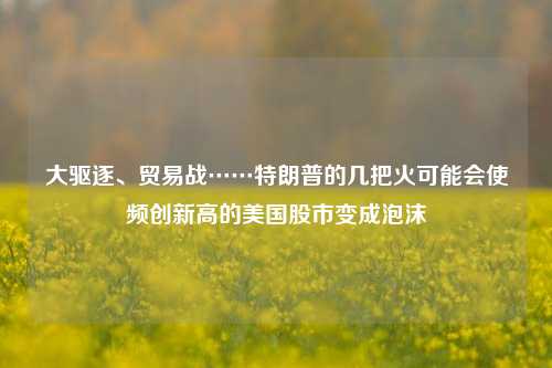 大驱逐、贸易战……特朗普的几把火可能会使频创新高的美国股市变成泡沫