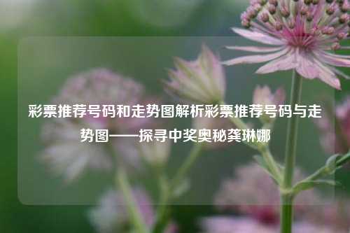 彩票推荐号码和走势图解析彩票推荐号码与走势图——探寻中奖奥秘龚琳娜