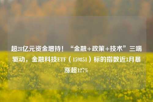 超28亿元资金增持！“金融+政策+技术”三端驱动，金融科技ETF（159851）标的指数近3月暴涨超127%