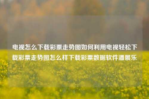 电视怎么下载彩票走势图如何利用电视轻松下载彩票走势图怎么样下载彩票数据软件潘展乐