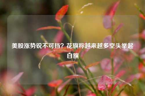 美股涨势锐不可挡？花旗称越来越多空头举起白旗