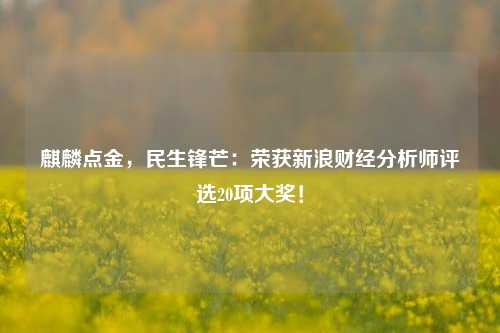 麒麟点金，民生锋芒：荣获新浪财经分析师评选20项大奖！