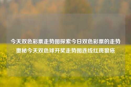 今天双色彩票走势图探索今日双色彩票的走势奥秘今天双色球开奖走势图连线红斑狼疮