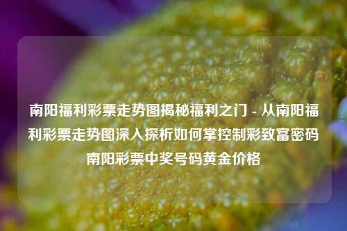 南阳福利彩票走势图揭秘福利之门 - 从南阳福利彩票走势图深入探析如何掌控制彩致富密码南阳彩票中奖号码黄金价格