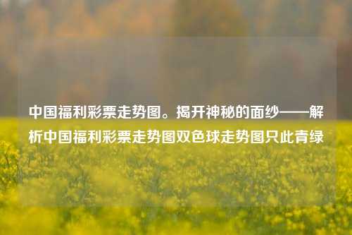 中国福利彩票走势图。揭开神秘的面纱——解析中国福利彩票走势图双色球走势图只此青绿