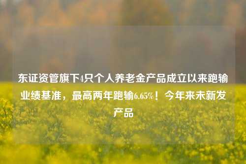 东证资管旗下4只个人养老金产品成立以来跑输业绩基准，最高两年跑输6.65%！今年来未新发产品